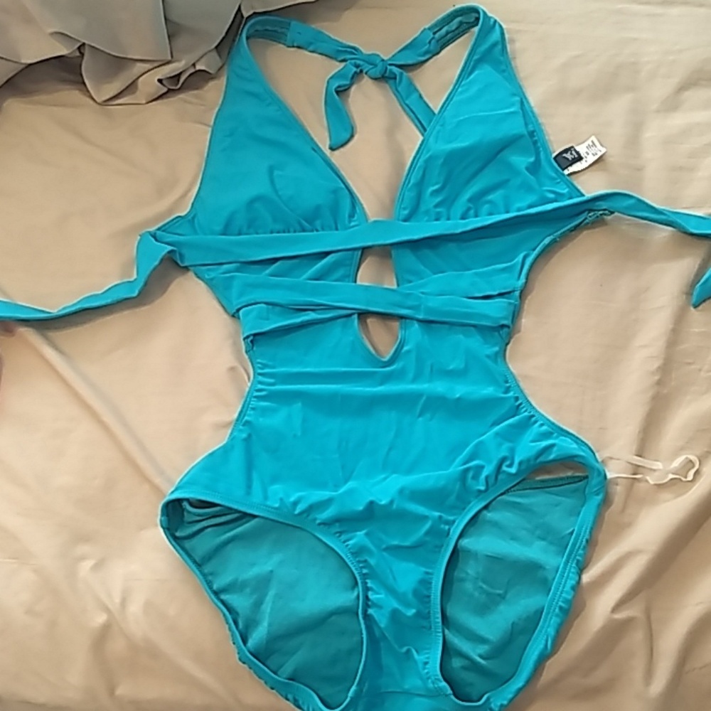 3/$30 One piece Teal bathing suit - new
